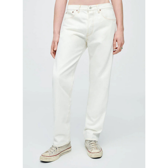 RE/DONE 50s Straight Jeans Faded White Size 29
